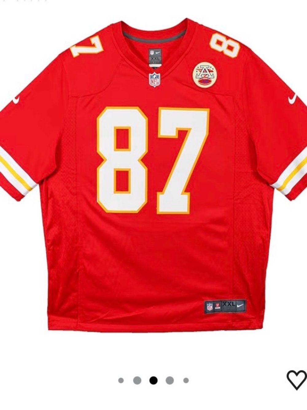 Men's Kansas City Chiefs Travis Kelce Nike Red Game Jersey
